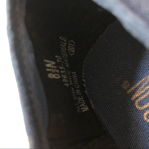 🎄 Deacon navy blue shoes, closed toe wedge SZ  8 1/2 - Picture 11 of 11